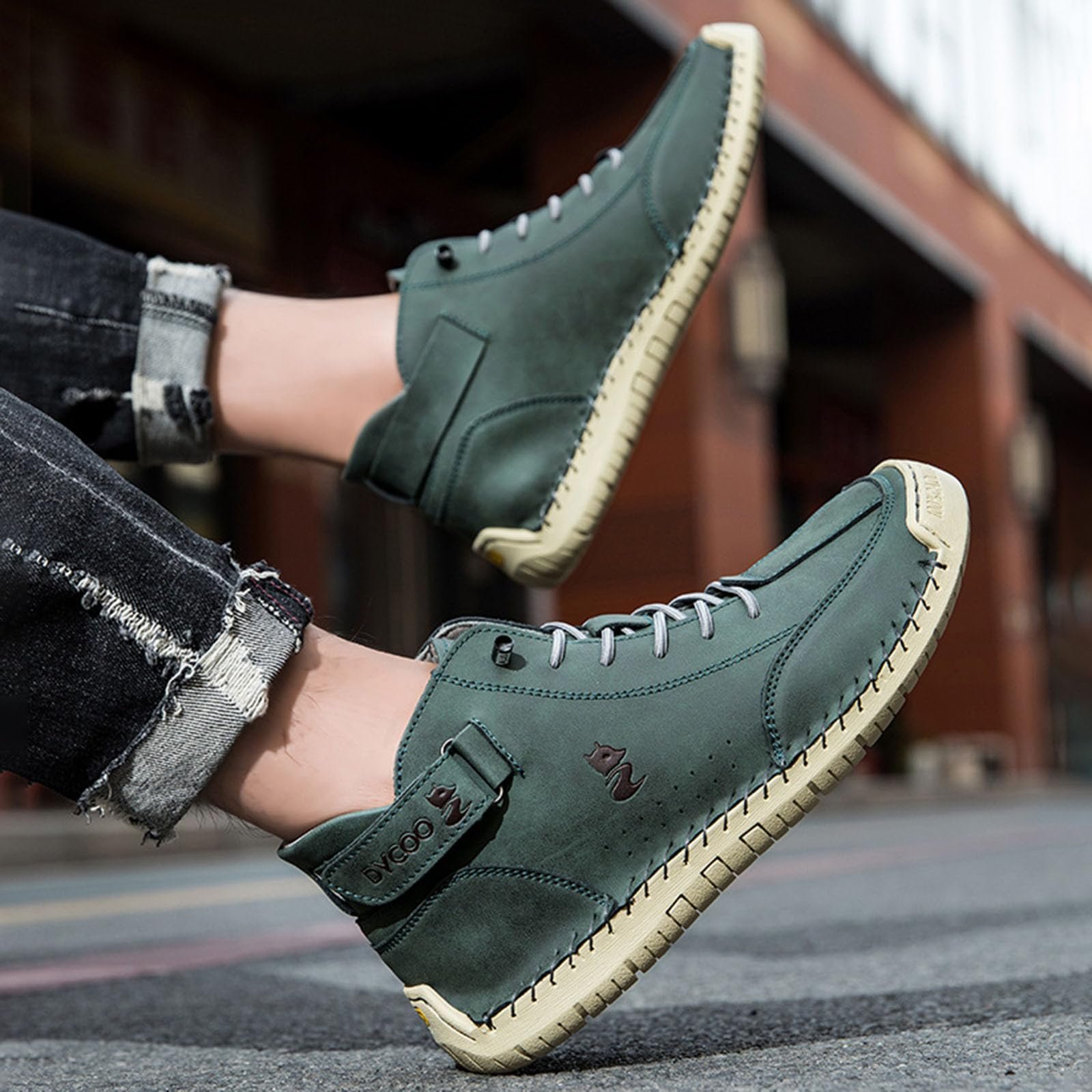 Ботинки Lvnsdknerse Barefoot мужские женские кожаные высокие Alpaca ковбойские итальянские туристические водонепроницаемые тренажеры Barefoot лодочки носки унисекс, фото №4