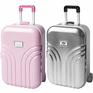 Скарбничка-валізка Mini Trolley Luggage Пластикова Набір 2 шт. Срібляста - Фото 1