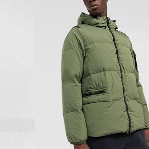Пуховик STONE ISLAND CRINKLE REPS DOWN JACKET GREEN XXL synthetic.ua - Фото 1