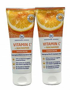 Крем для рук Dresdner Essenz Вітамін C + Ніацинамід, 2 x 75 мл, упаковка з 2 штук - Фото 1