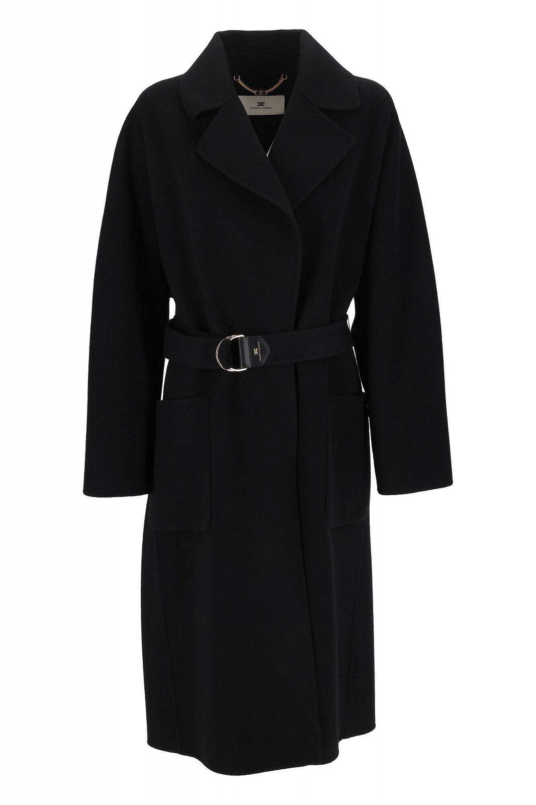 Пальто Elisabetta Franchi CP54D46E2 Черный, фото №1