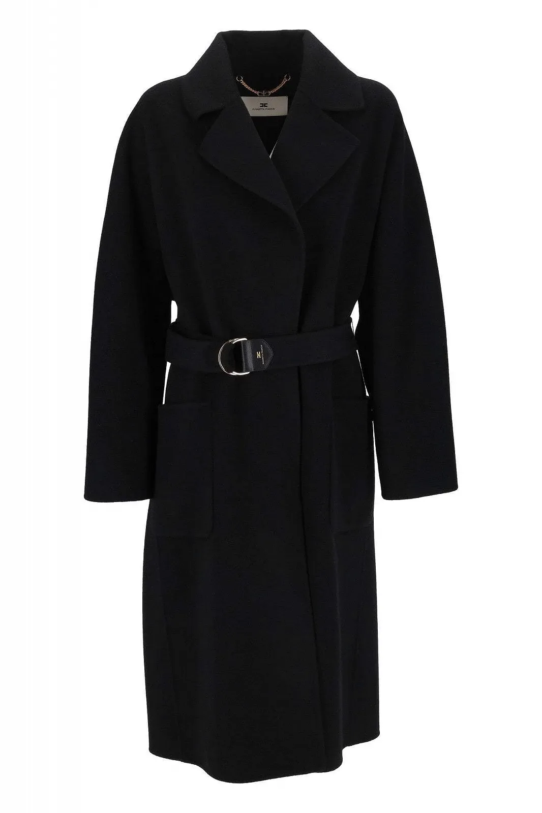 Пальто Elisabetta Franchi CP54D46E2 Черный, фото №1 Пальто Elisabetta Franchi CP54D46E2 Черный, фото №1