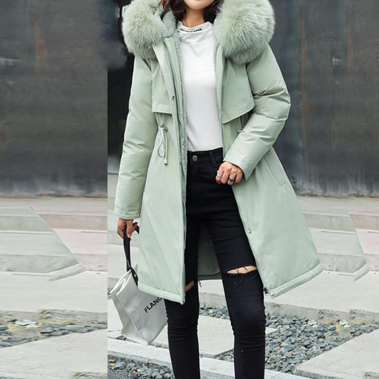 Женская зимняя куртка FNKDOR Длинная теплая, фото №2 Женская зимняя куртка FNKDOR Длинная теплая, фото №2