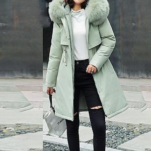 Жіноча зимова куртка FNKDOR Довга тепла synthetic.ua - Фото 1