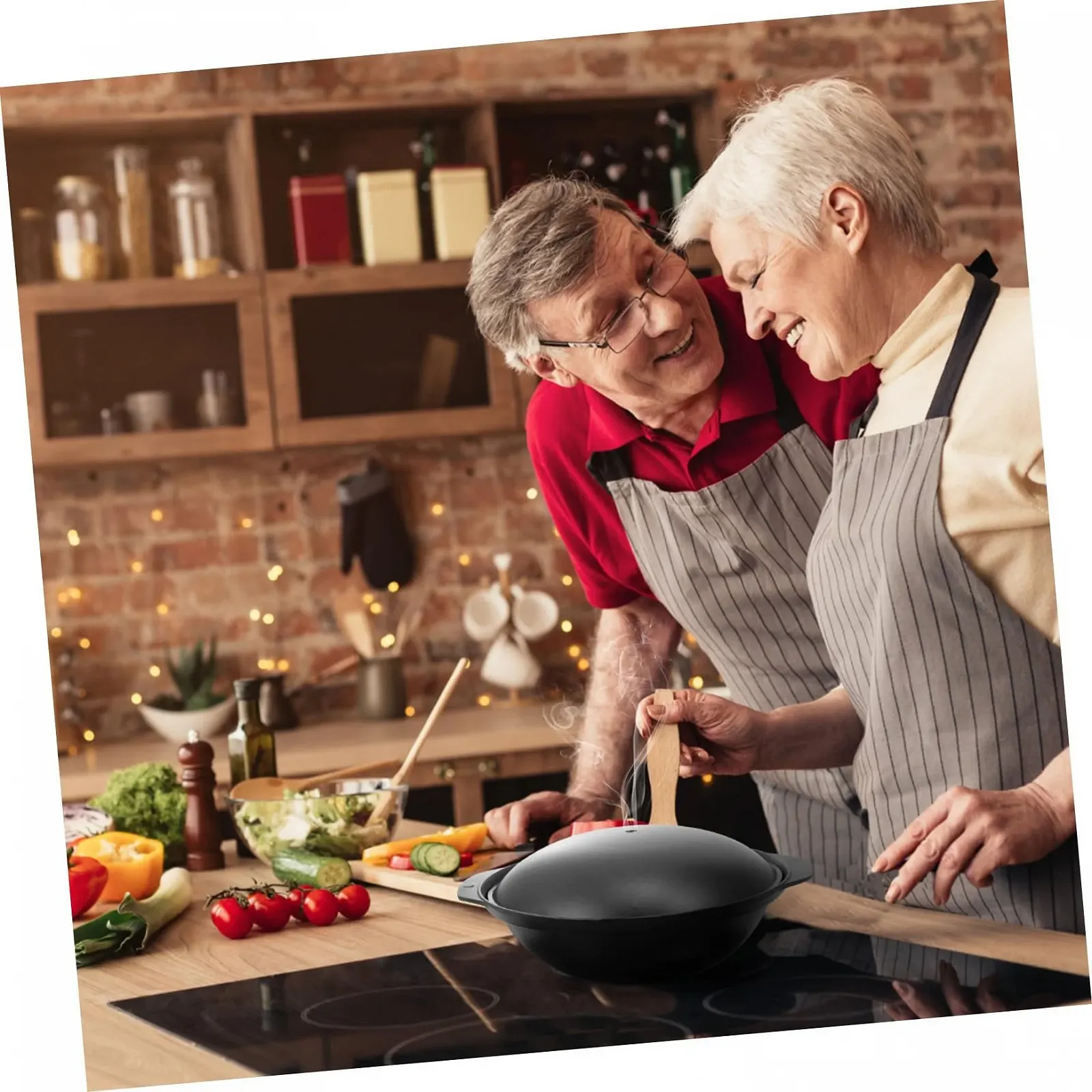 Кастрюля алюминиевая с крышкой с антипригарным покрытием Желтая, фото №3