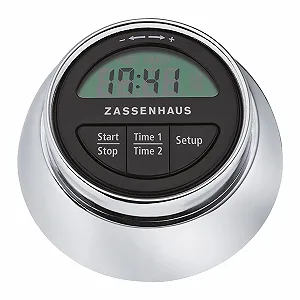 Таймер цифровой Zassenhaus Retro Speed Хром - Фото 1