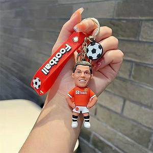 Брелок Роналду футболист Cristiano Ronaldo Manchester United фигурка на рюкзак, ключи 6см synthetic.ua - Фото 1