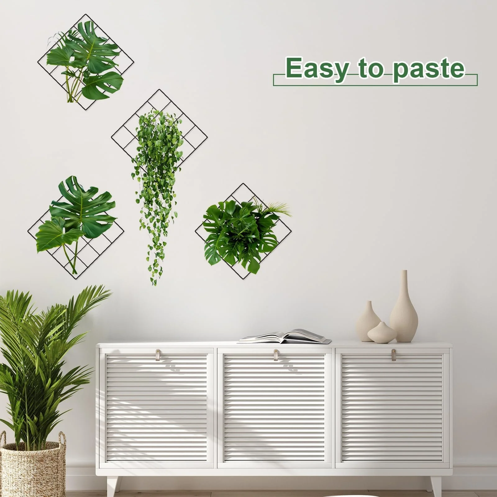 Наклейка на стіну HASLED Plant Design 3D Effect PVC 2 шт. 6 візерунків, фото №3