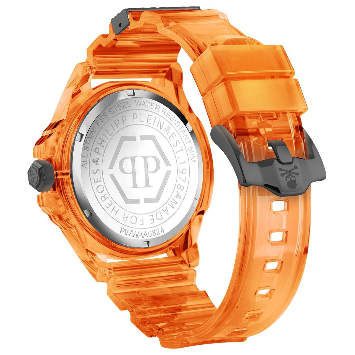 Часы Philipp Plein $Kull Scuba Duba Edition Мужские Унисекс Аналоговые Кварцевые Силиконовые, фото №3