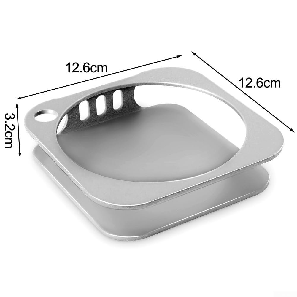 Подставка Металлическая портативная для ноутбука для Mac Mini Кронштейн для охлаждения с угловыми буферами 12.6 x 12.6 x 3.2см, фото №2