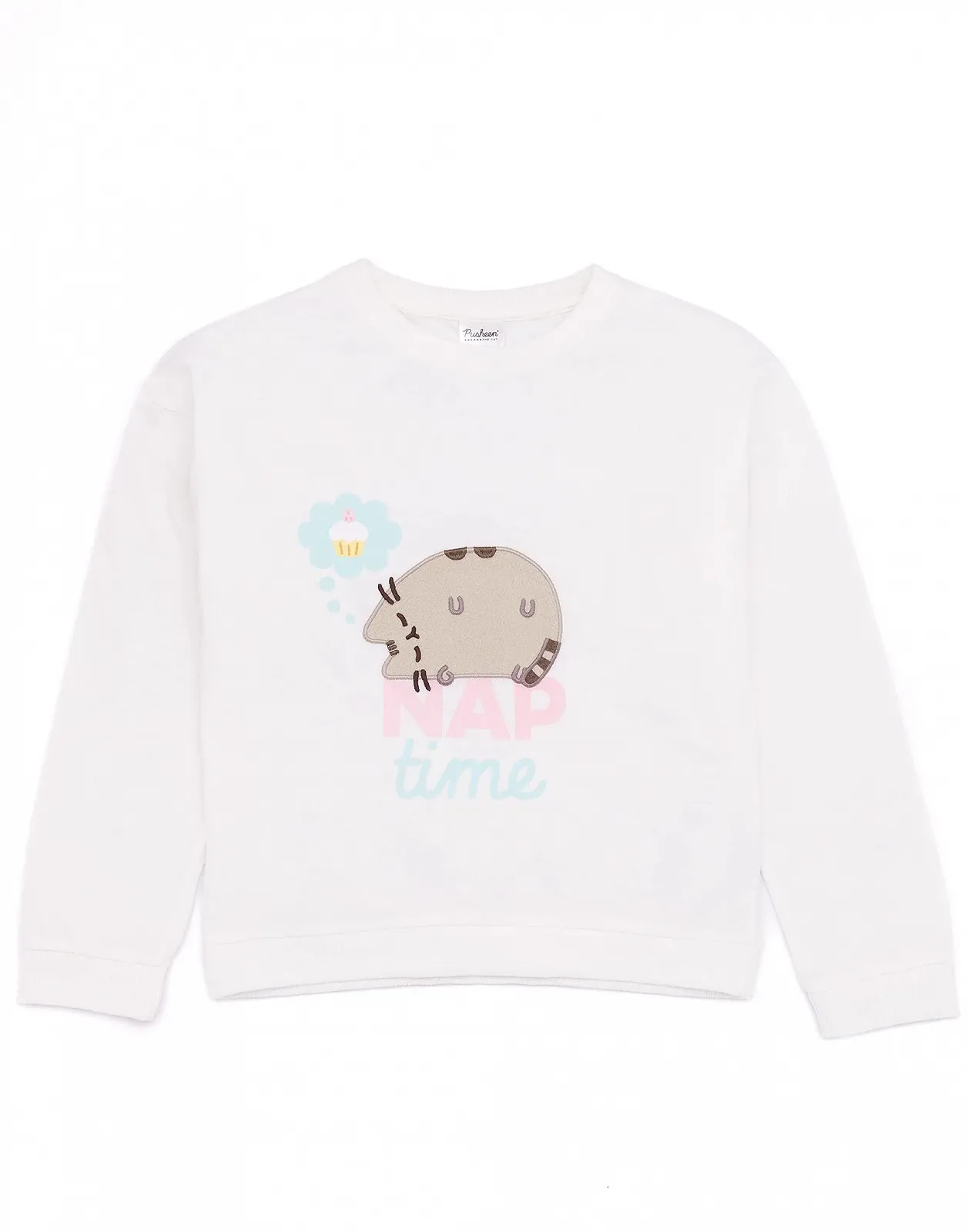 Пижама Pusheen The Cat для девочек Футболка с мультяшным котиком и мятные шорты из флиса, фото №4 Пижама Pusheen The Cat для девочек Футболка с мультяшным котиком и мятные шорты из флиса, фото №4