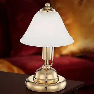 Настольная лампа Globo латунь алебастровое стекло 17x27 см synthetic.ua - Фото 1