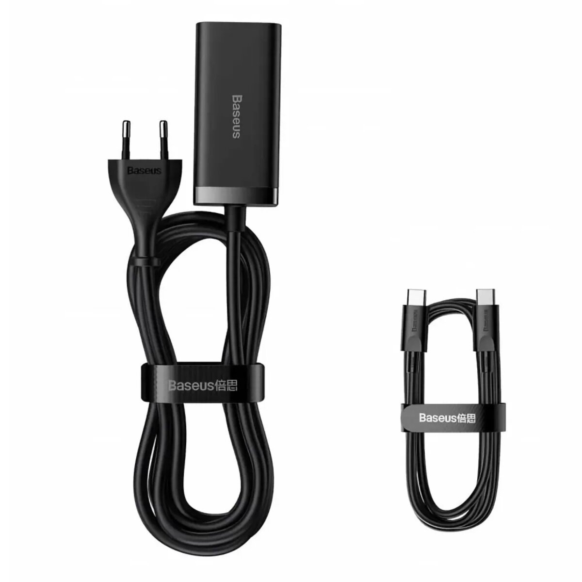 Мережевий зарядний пристрій Baseus GaN3 Pro Desktop Powerstrip AC+2U+2C 100W EU Black With Mini White Cable Type-C to 100W(20V/5A) 1m, фото №2 Мережевий зарядний пристрій Baseus GaN3 Pro Desktop Powerstrip AC+2U+2C 100W EU Black With Mini White Cable Type-C to 100W(20V/5A) 1m, фото №2