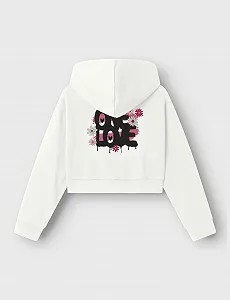 Лонгслив NAME IT Nkfkory LS Crop RLX SWE Wh Bru Ps Noos synthetic.ua - Фото 1