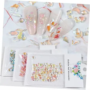 Стразы для ногтей Плоские Стразы для дизайна ногтей Аксессуары для самодельного дизайна ногтей 3 пакетика synthetic.ua - Фото 1