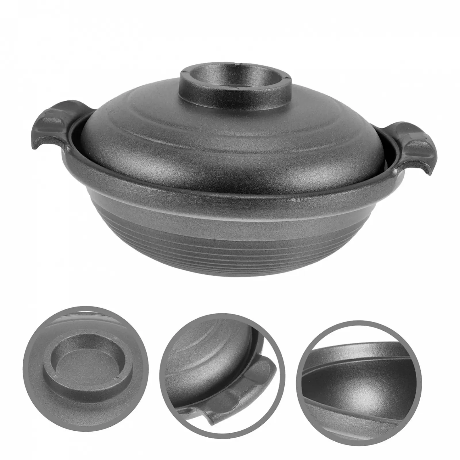 Каструля керамічна з подвійними ручками термостійка антипригарна з кришкою Стильний дизайн, фото №9 Каструля керамічна з подвійними ручками термостійка антипригарна з кришкою Стильний дизайн, фото №9