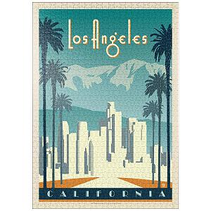 Купить Пазл MyPuzzle Los Angeles Skyline Vintage Poster 1000 элементов - Фото 1 Пазл MyPuzzle Los Angeles Skyline Vintage Poster 1000 элементов - Фото 1