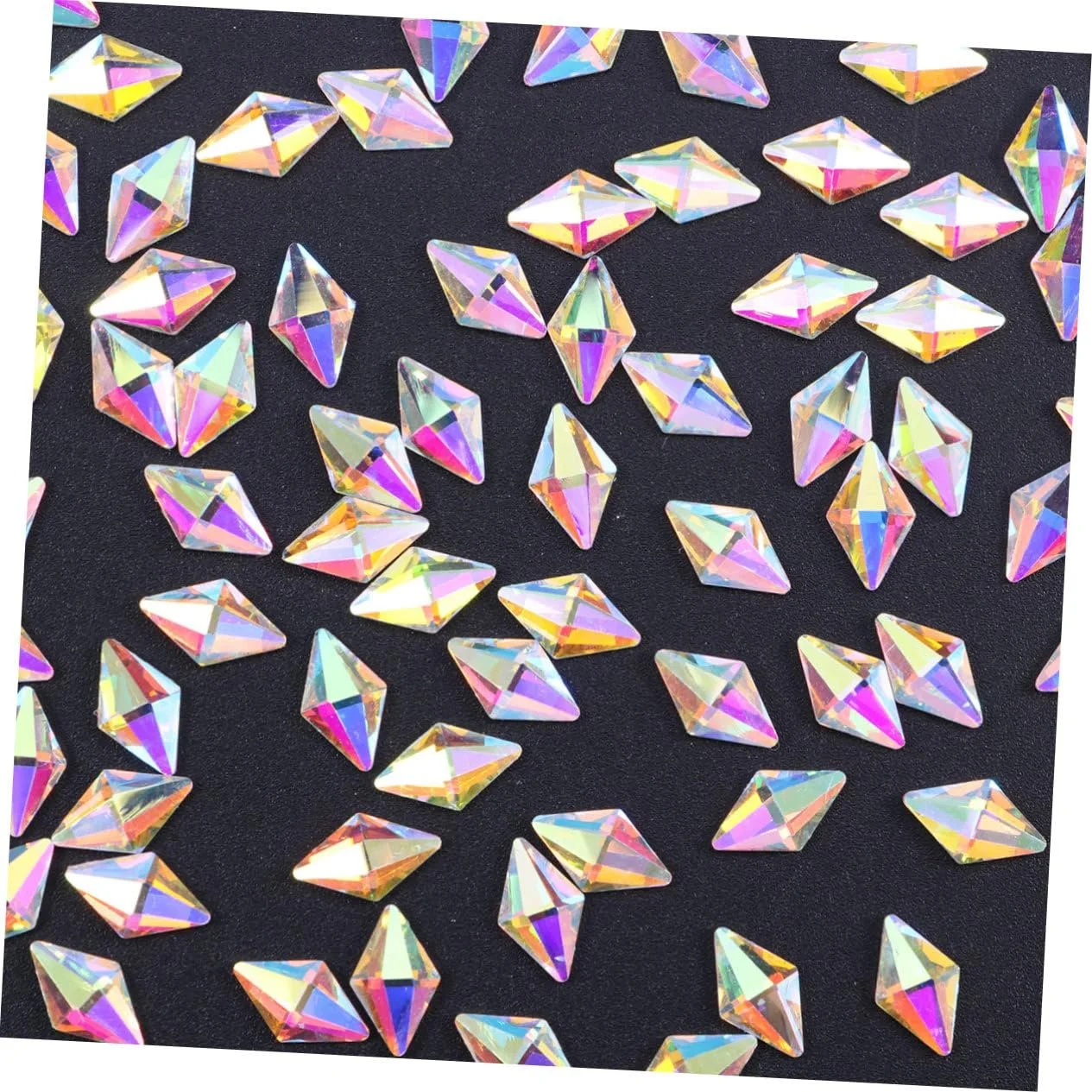 Стрази Housoutil Декоративні Блискучі Кришталеві Діамантові Камені 100 шт., фото №6