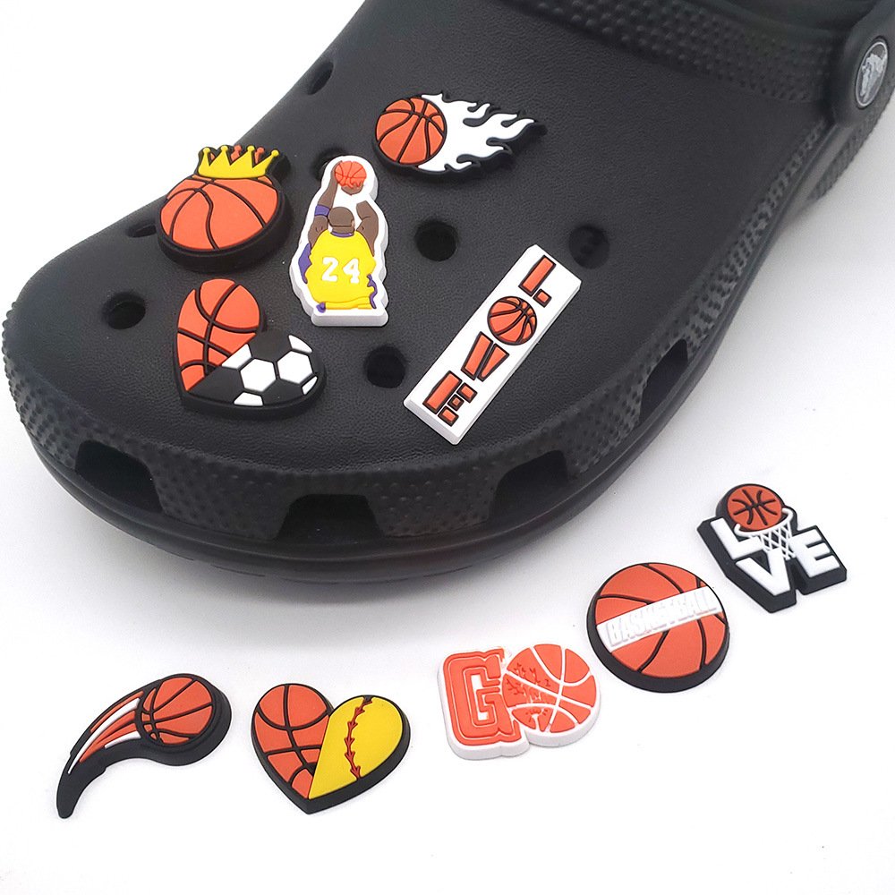 Джибитсы баскетбол basketball мяч 10 шт аксессуары крокс украшение, фото №2