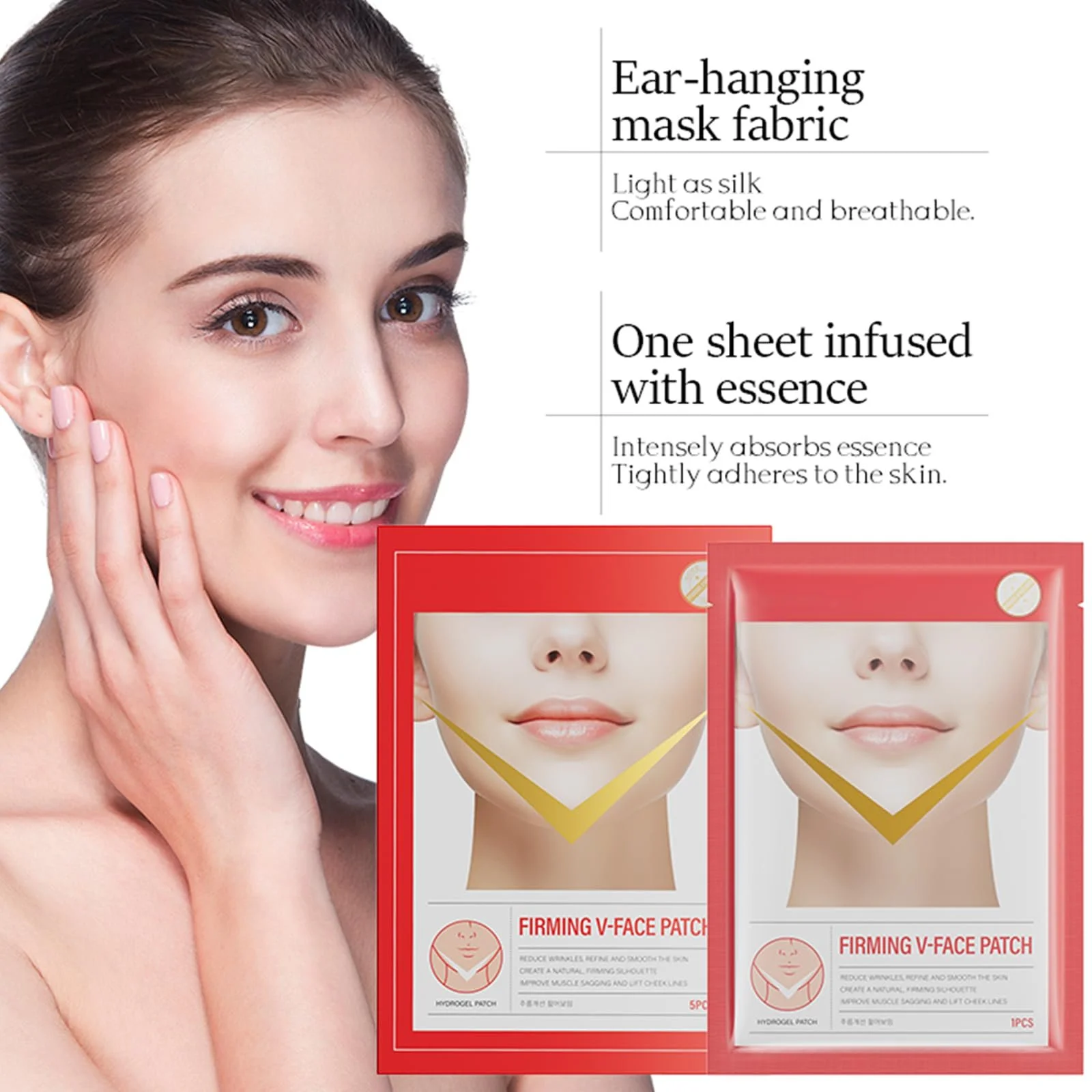 Маска для лица Firming V для лифтинга V-линии, подтяжки и антивозрастного эффекта (5 шт в упаковке), фото №5