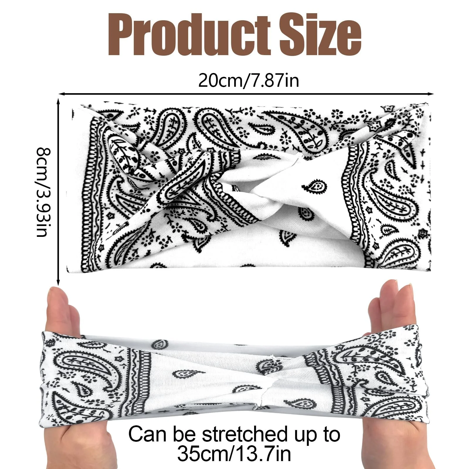 Пов'язка на голову Літо Богемія Еластична широка для волосся, фото №2 Пов'язка на голову Літо Богемія Еластична широка для волосся, фото №2