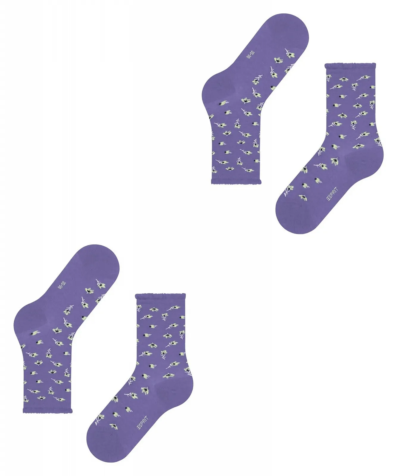 Шкарпетки ESPRIT Ladies Petite Flowers 2 Pack Віскоза з малюнком 2 пари, фото №5