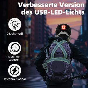 Велосипедний шолом KINGLEAD з ліхтарем безпеки та козирком, CE сертифікат, унісекс, захисний, для активного відпочинку, надзвичайно легкий та безпечний, регульований synthetic.ua - Фото 1