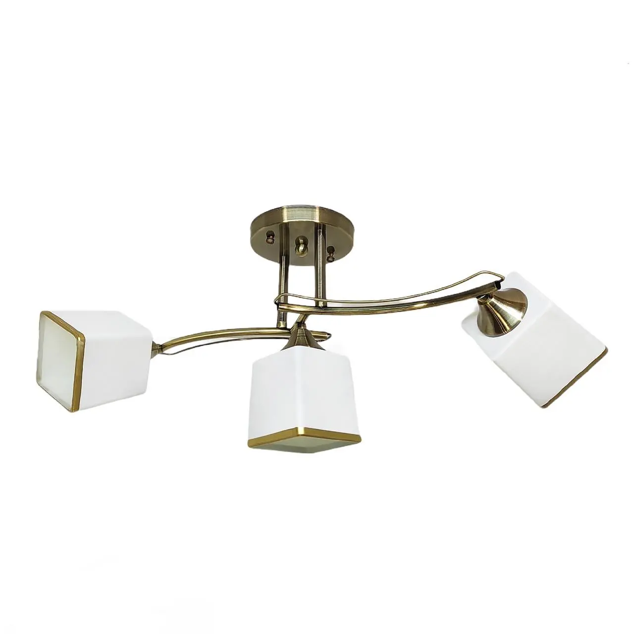 Сучасна ластра Хай Тек Латунь на 3 плафоні Sirius 193054/3ab.sv, фото №1 Сучасна ластра Хай Тек Латунь на 3 плафоні Sirius 193054/3ab.sv, фото №1