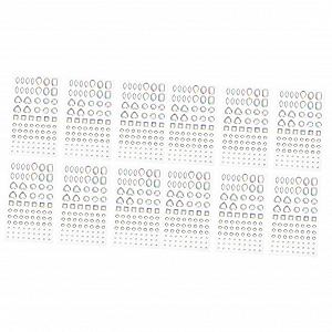 Стразы Кристальные Блестки SEWACC 12 листов Акриловые Наклейки для Ювелирных Изделий Чехлов для Телефонов Дизайна Ногтей Аксессуаров для Волос Разнообразные Геометрические Формы Высокого Качества - Фото 1