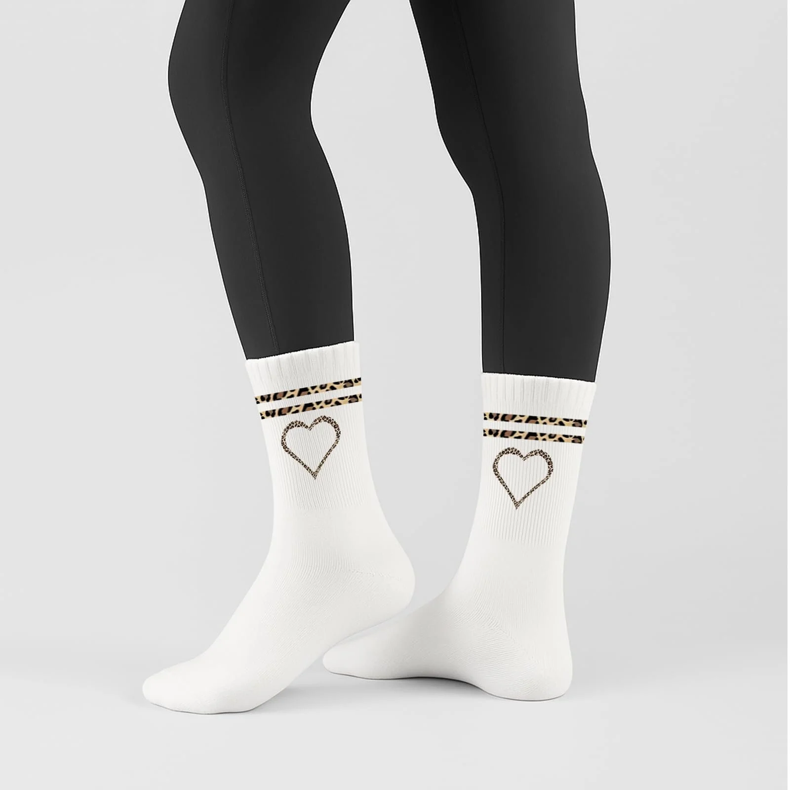 Шкарпетки тенісні Leo Бавовна 38-44, Леопардовий принт, фото №5 Шкарпетки тенісні Leo Бавовна 38-44, Леопардовий принт, фото №5