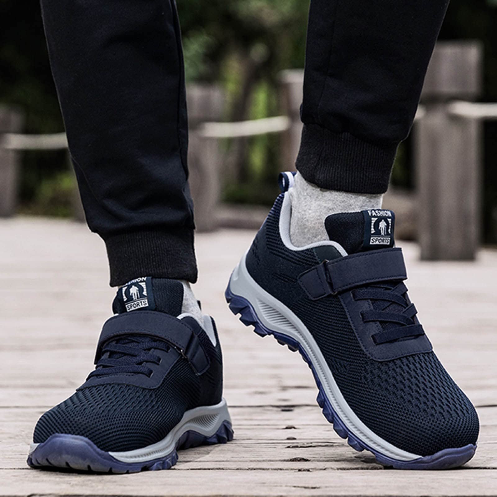 Кроссовки SRZYMJ Черные Легкие Рабочие Мужские Коричневые Белые, фото №4