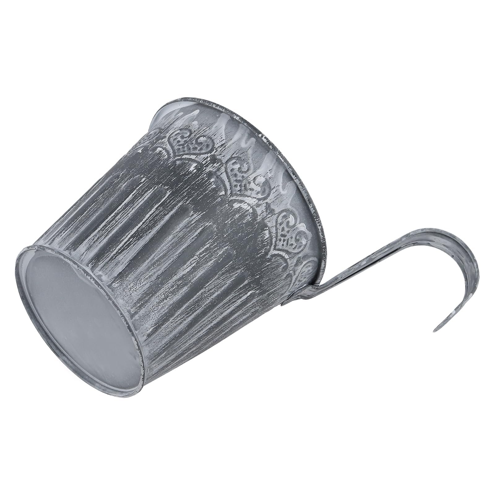 Набір підвісних квіткових горщиків 10 шт. металеві маленькі вінтажні з гачками сріблясті, фото №3 Набір підвісних квіткових горщиків 10 шт. металеві маленькі вінтажні з гачками сріблясті, фото №3