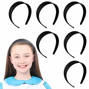 Обруч для волосся для дівчат Чорний 6 шт - Фото 1