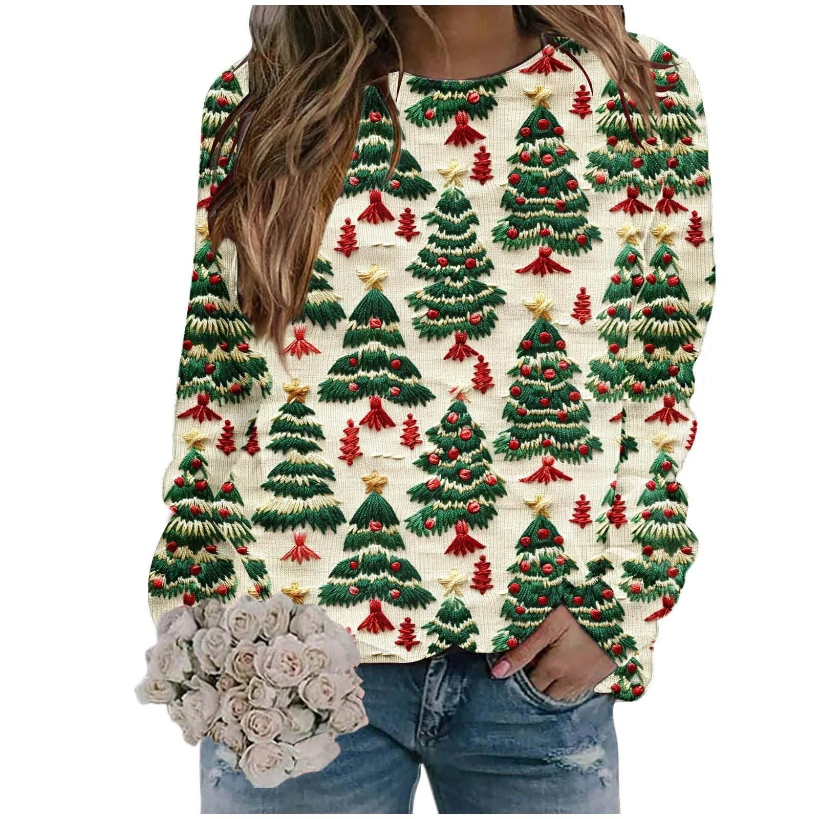 Свитшот Ugly Christmas Женский Зимний Рождественский Свитер Funny Christmas Семейный Рождественский Свитер Флис Зимний Теплый, фото №4