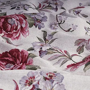 Покрывало Gran Foulard Хлопковое покрывало для дивана с цветочным принтом Цветочный узор (Taupe Rosa, 260 x 270 см) synthetic.ua - Фото 1