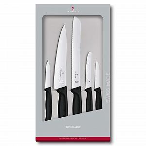 Набор кухонных ножей Victorinox Swiss Classic, 5 шт., Черный - Фото 1