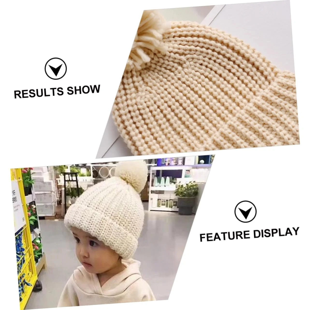 Вязаная шапка Healvian Теплая для молодых девушек, фото №5