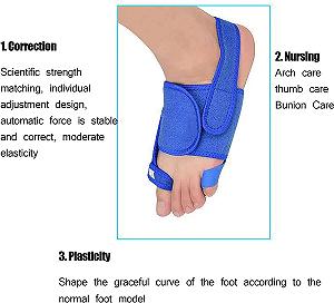 Коректор великого пальця стопи з регульованим розміром, дихаючий, для жінок та чоловіків, коректор Hallux Valgus synthetic.ua - Фото 1