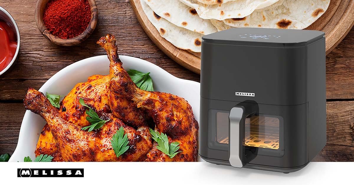 Мультипіч Melissa Digital Hot Air Fryer XL 5 л 8 програм Таймер 60 хв Сенсорний екран Оглядове вікно Чорна, фото №15 Мультипіч Melissa Digital Hot Air Fryer XL 5 л 8 програм Таймер 60 хв Сенсорний екран Оглядове вікно Чорна, фото №15