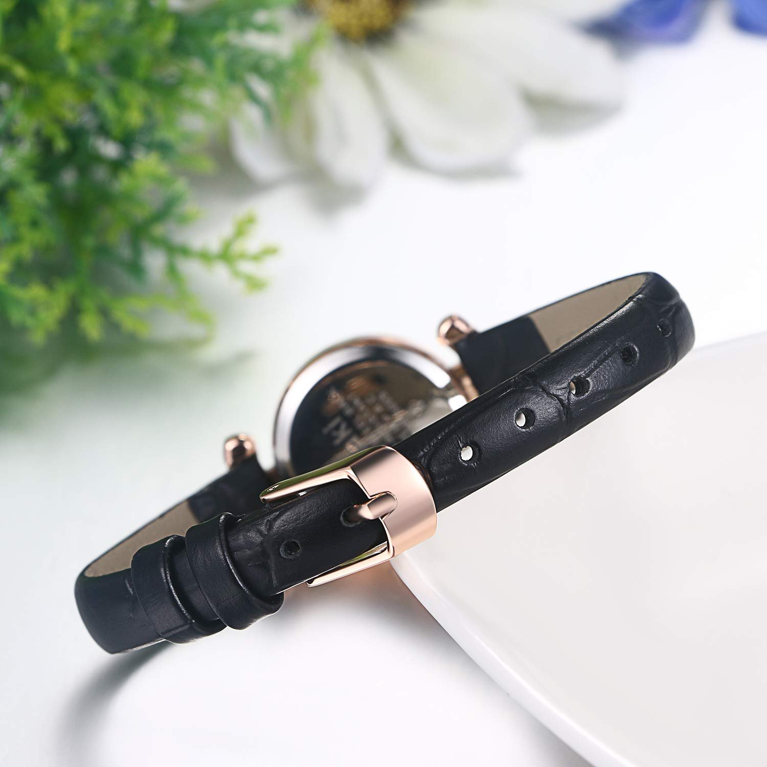 Женские Часы JewelryWe Кварцевые Аналоговые Черные, фото №4 Женские Часы JewelryWe Кварцевые Аналоговые Черные, фото №4