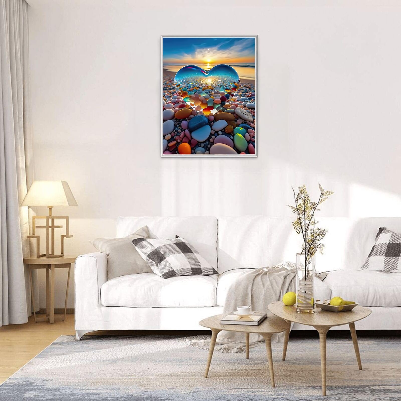 Пазл Heart Pebbles Beach, 1000 елементів, Камінці на пляжі, 70 x 50 см, фото №2