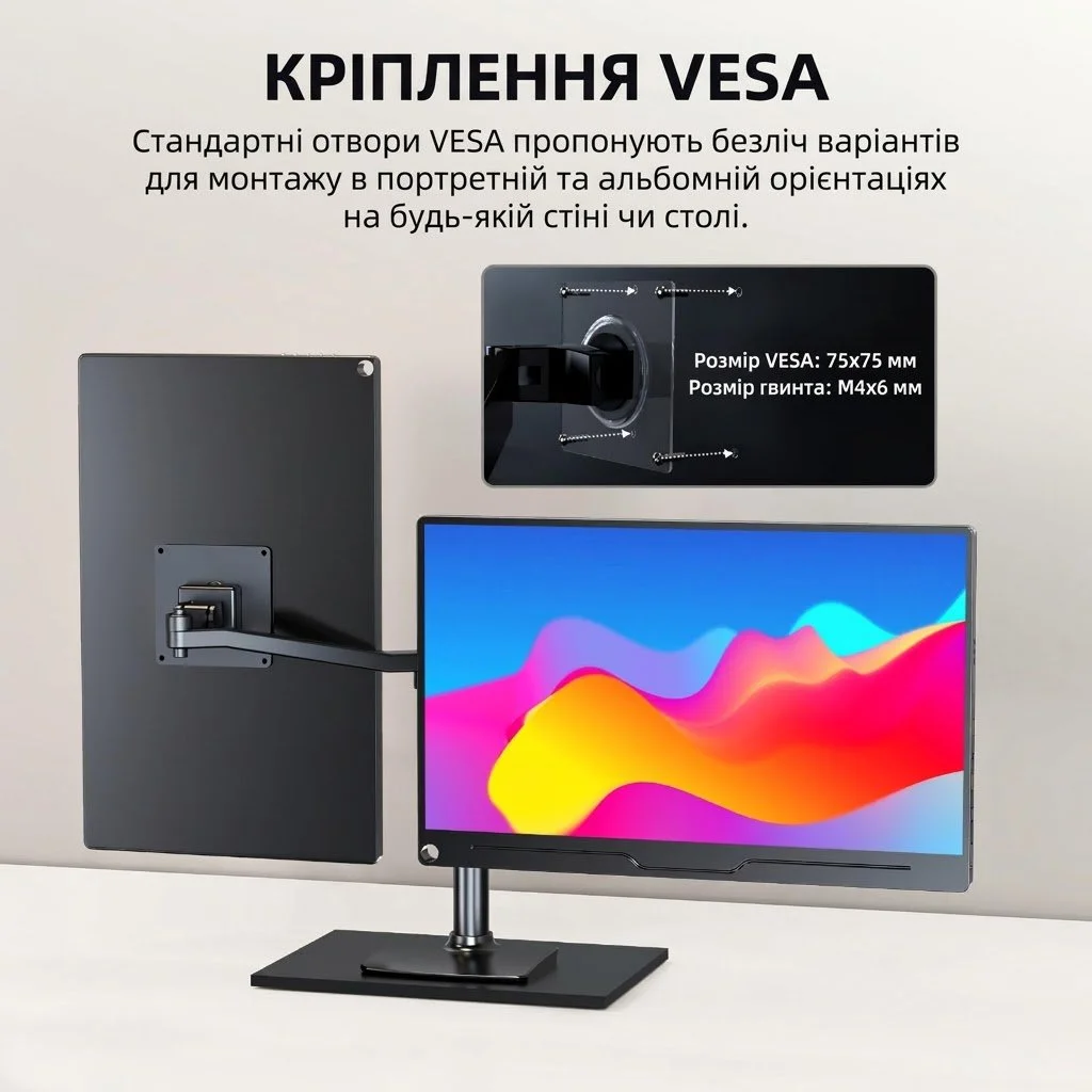 Монитор портативный сенсорный 15.6" UPERFECT Full HD IPS 60 Гц, фото №3