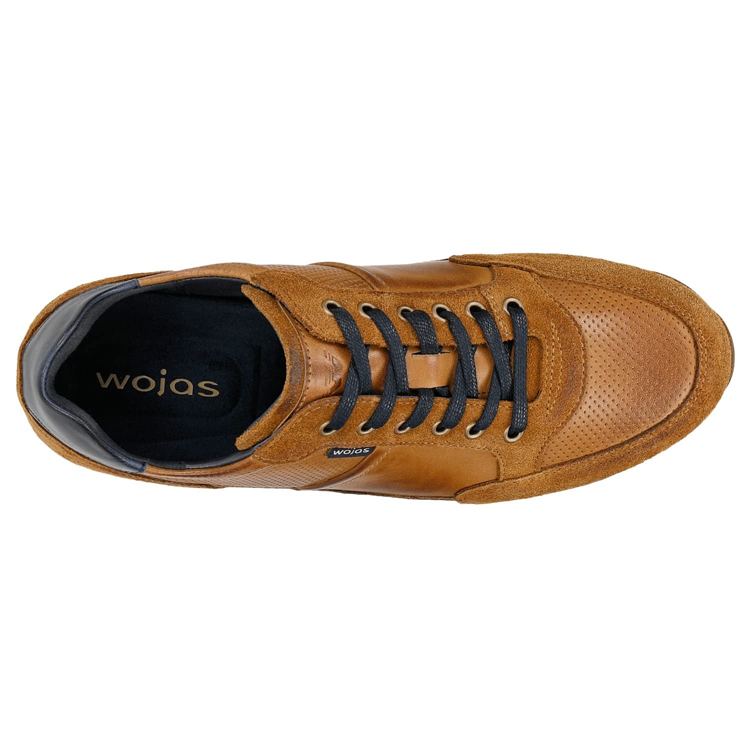 Кросівки чоловічі WOJAS шкіряні з м'якою підкладкою темно-сині 10051, фото №3