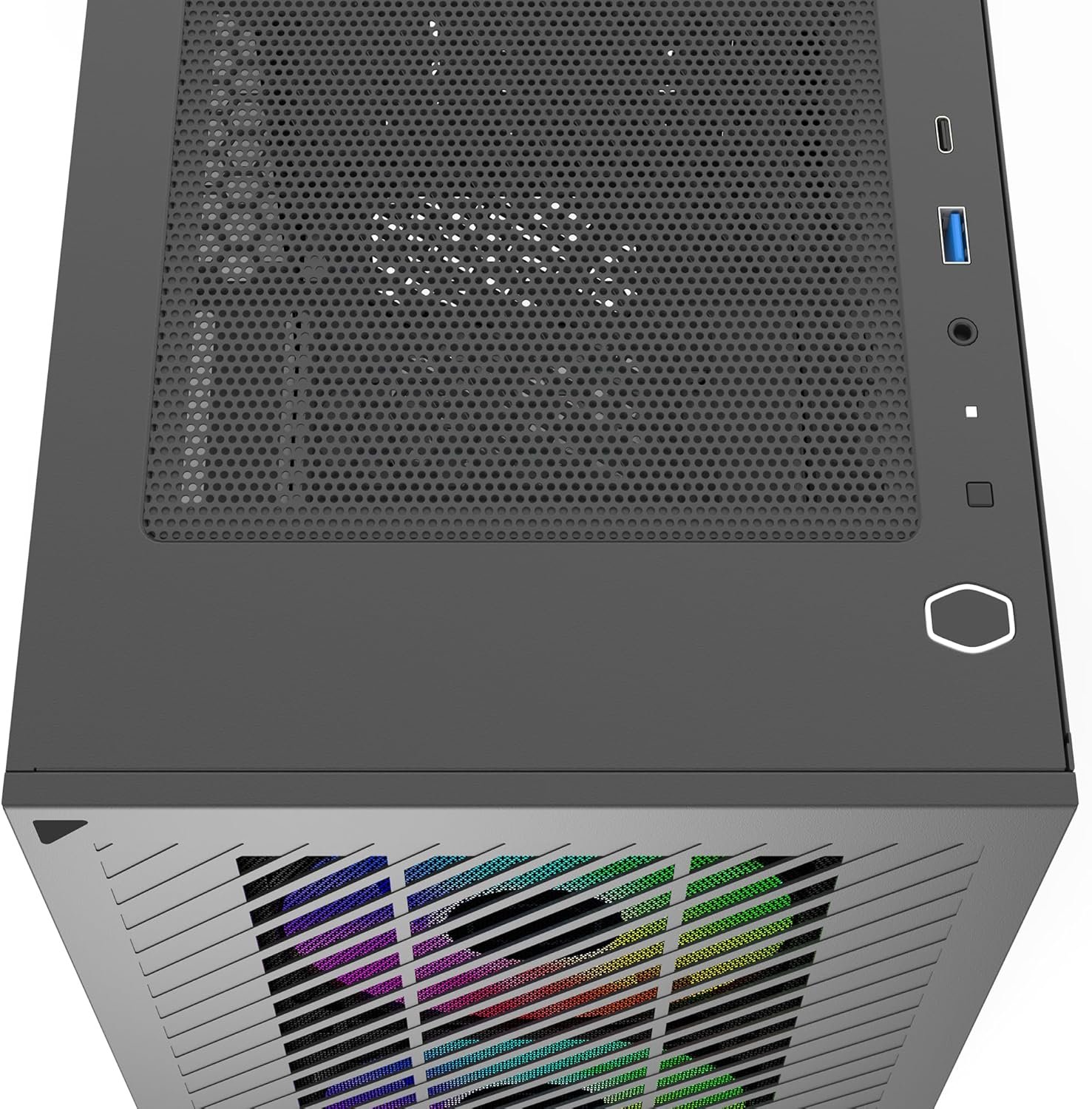Корпус Cooler Master Elite 301 ARGB Black / Mini Tower / Micro-ATX / 3x120mm ARGB / Glass / USB Type-C, фото №5 Корпус Cooler Master Elite 301 ARGB Black / Mini Tower / Micro-ATX / 3x120mm ARGB / Glass / USB Type-C, фото №5