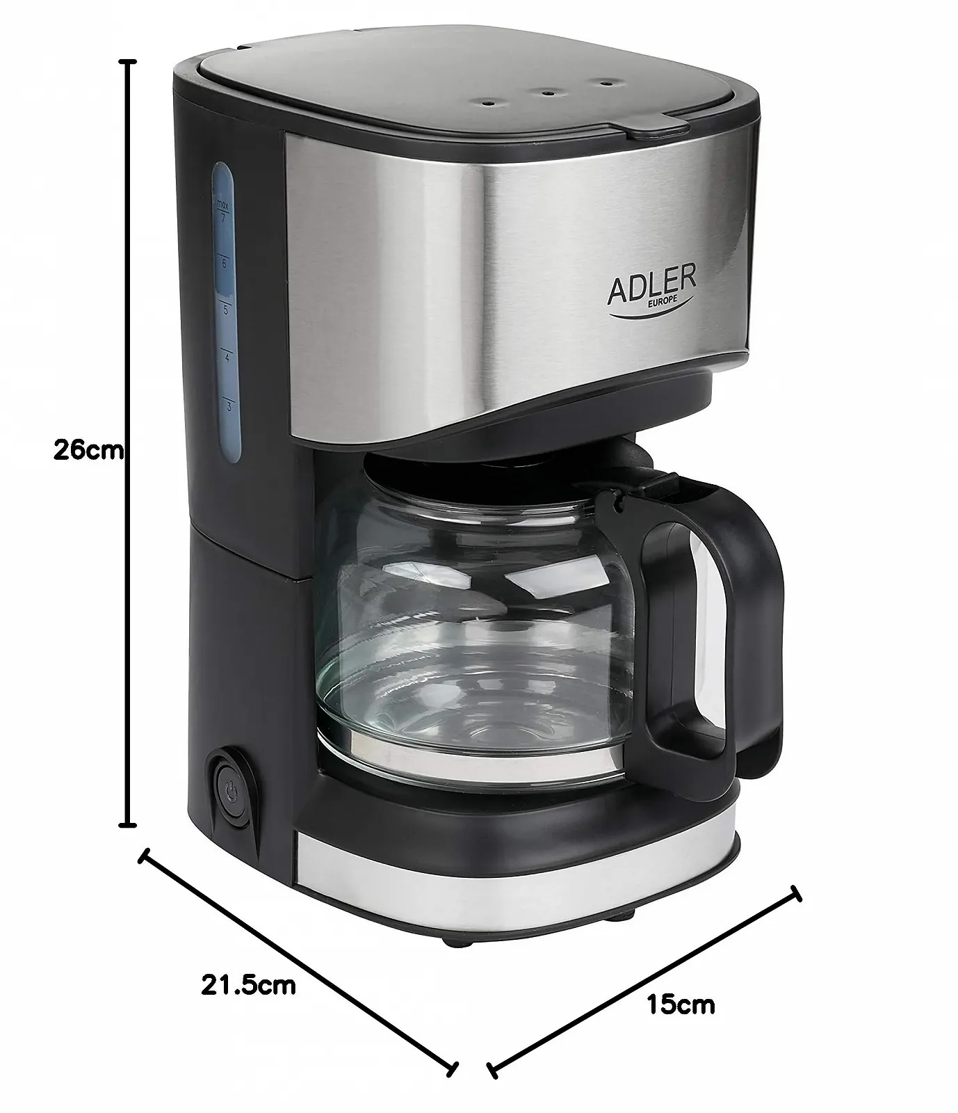 Кавоварка крапельна Adler AD 4407 0.7 л 550 W Black, фото №7