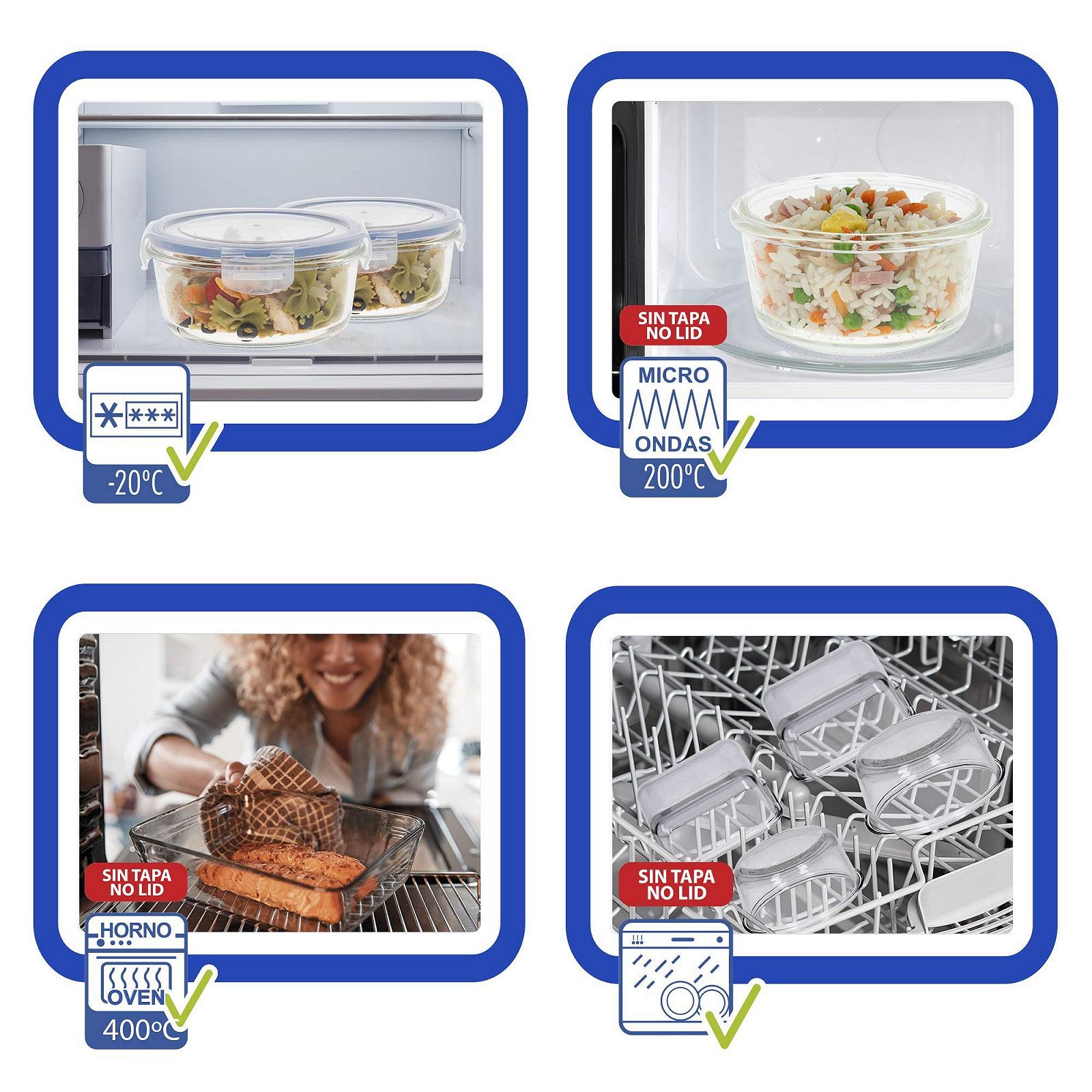 Контейнери для зберігання їжі AKTIVE Max Home Pack of 12 420 ml Round, фото №5