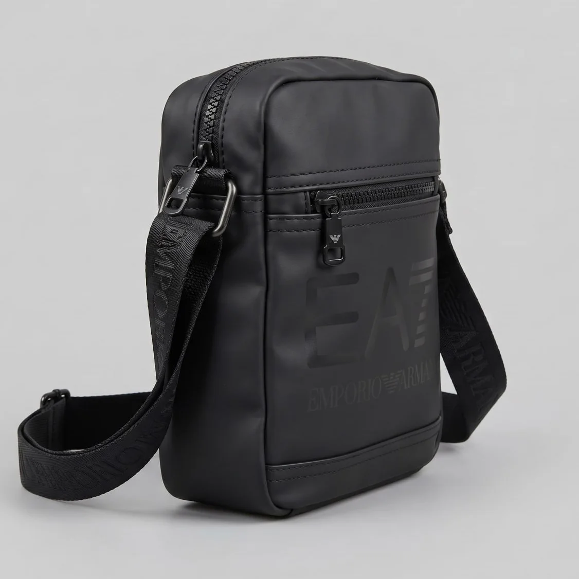 Чоловіча сумка Emporio Armani через плече, Чорна, фото №2