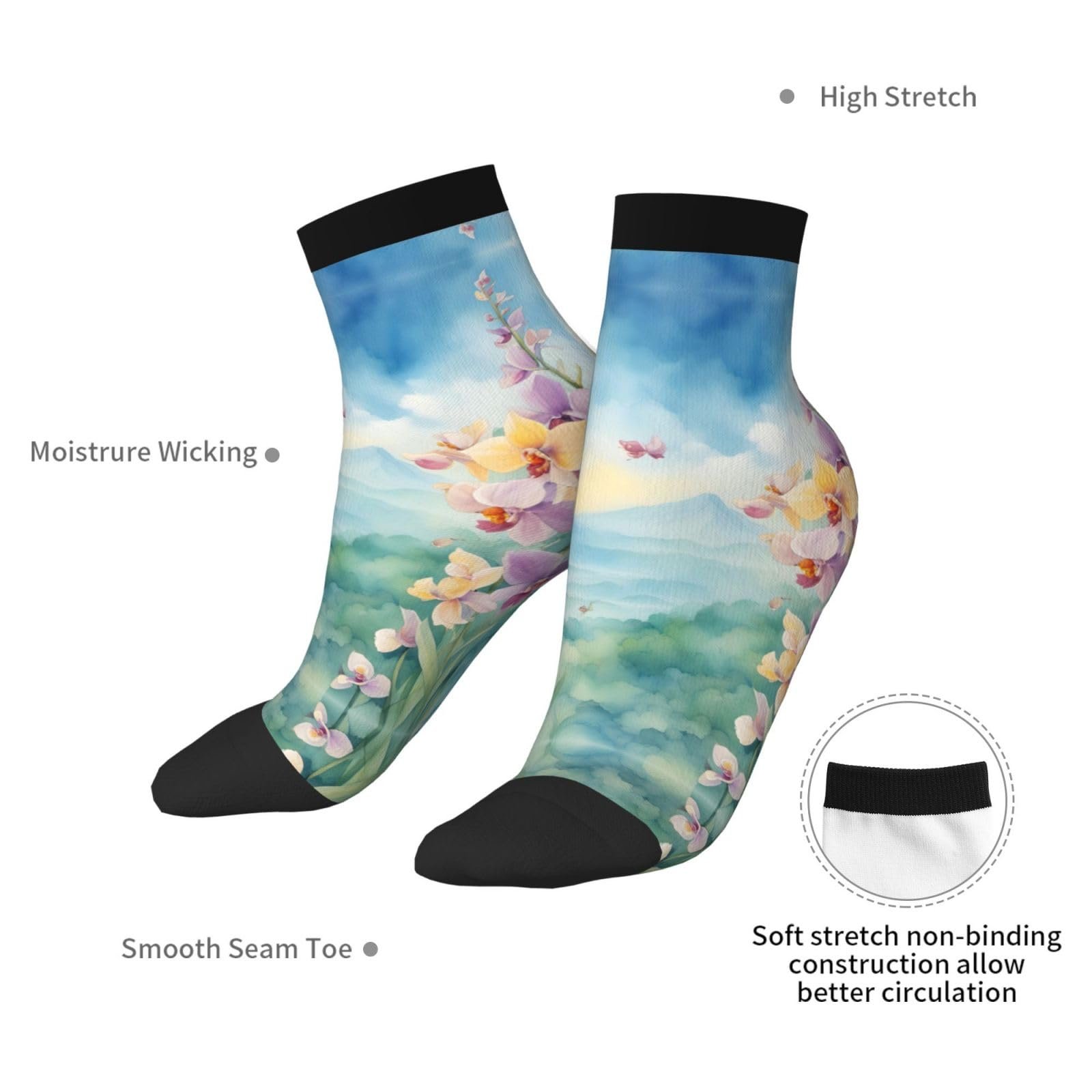 Шкарпетки Квітка Орхідея Метелик One Size, фото №7