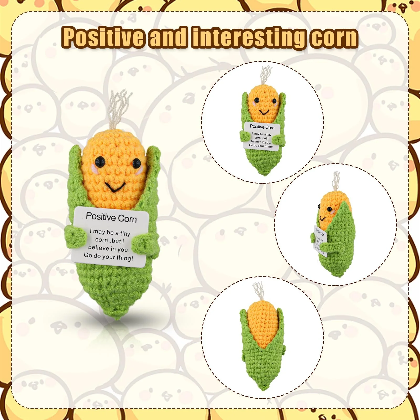 Іграшка NQEUEPN Mini Positive Corn 12,5 см жовтий, фото №3 Іграшка NQEUEPN Mini Positive Corn 12,5 см жовтий, фото №3