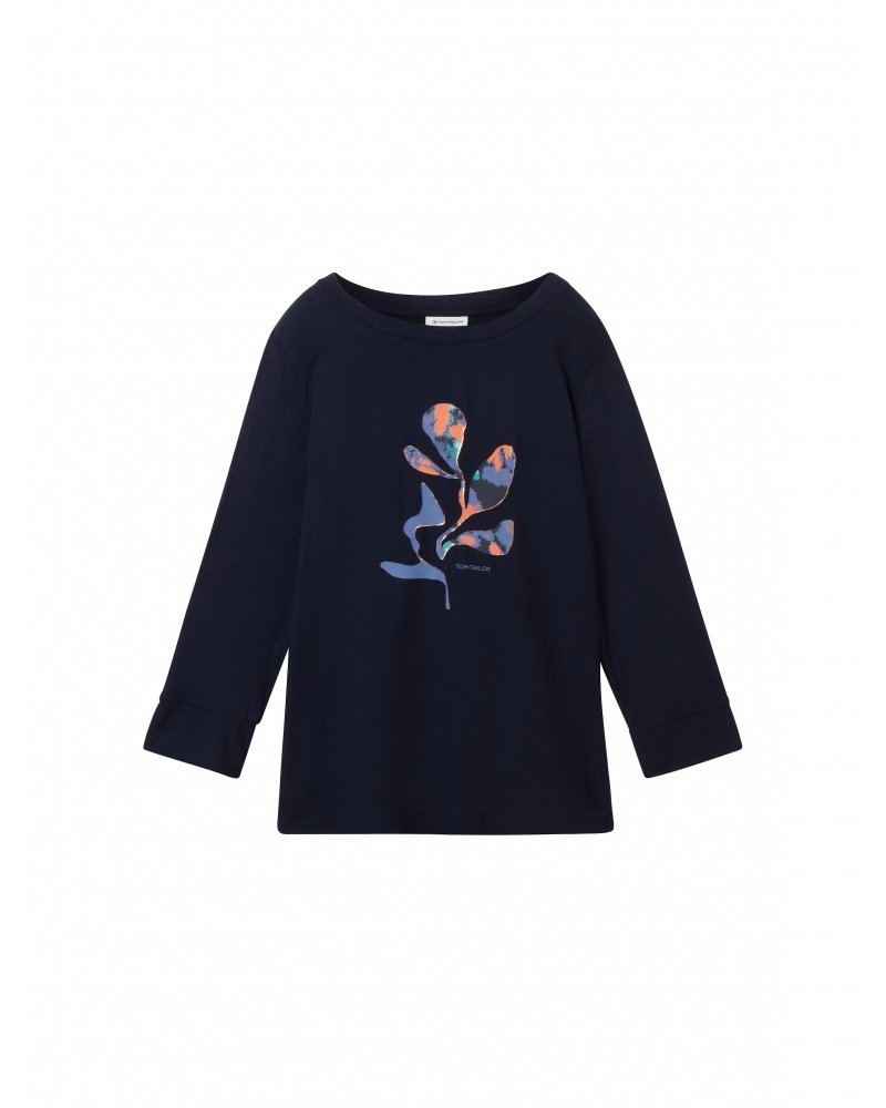 Футболка с длинными рукавами Tom Tailor 1038161-10668 Темно-синий XL, фото №5
